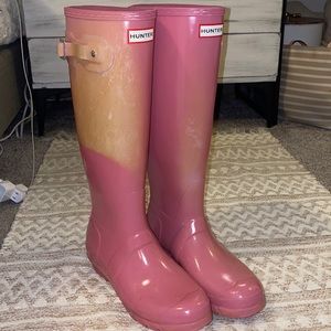 Damaged Pink hunter boots